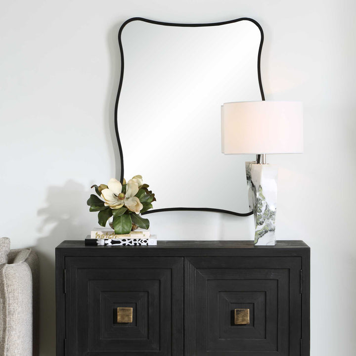 Pavia Black Vanity Mirror