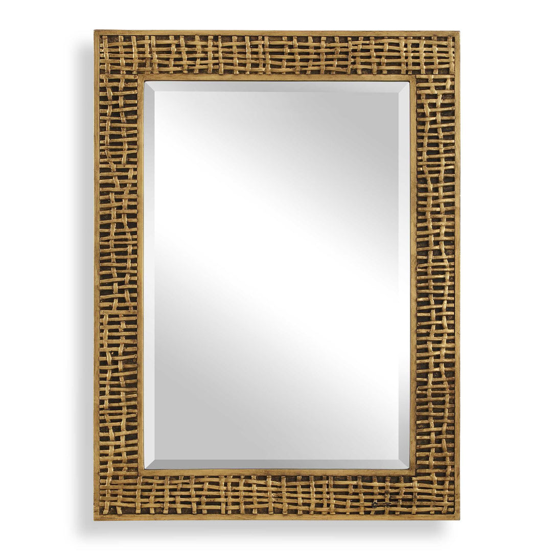 Woven in Time Gold Mirror