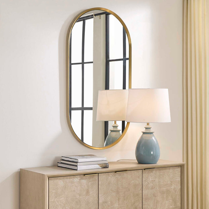 Torrado Oval Brass Mirror