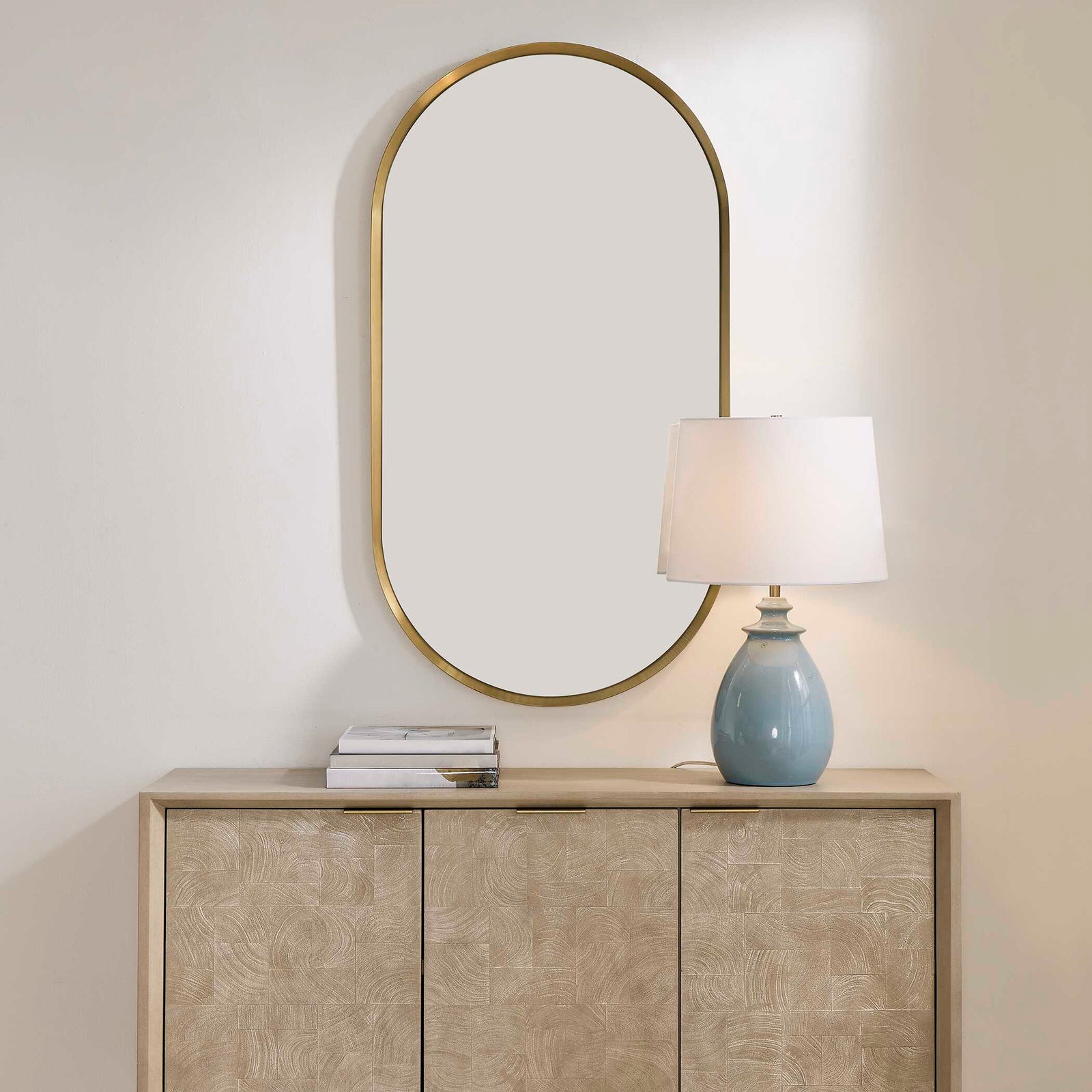 Torrado Oval Brass Mirror