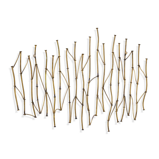 Nature's Rhythm Gold Metal Wall Decor