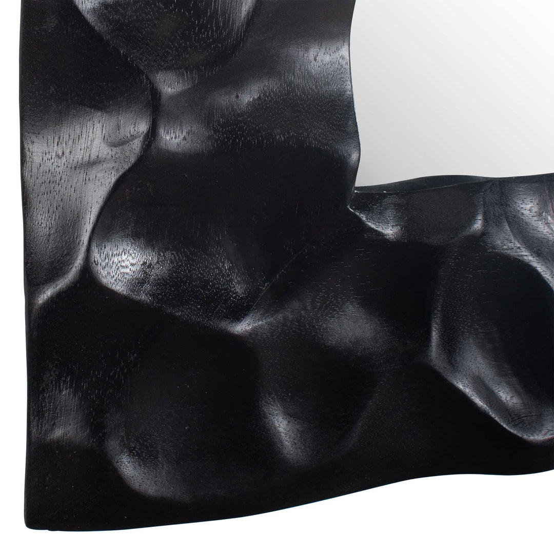 Malosi Black Carved Mirror