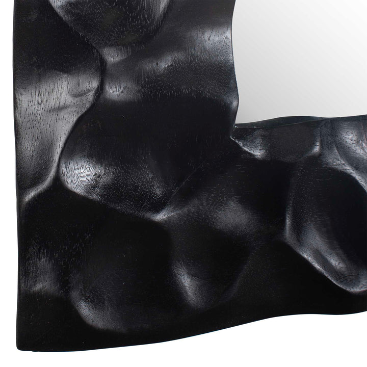 Malosi Black Carved Mirror