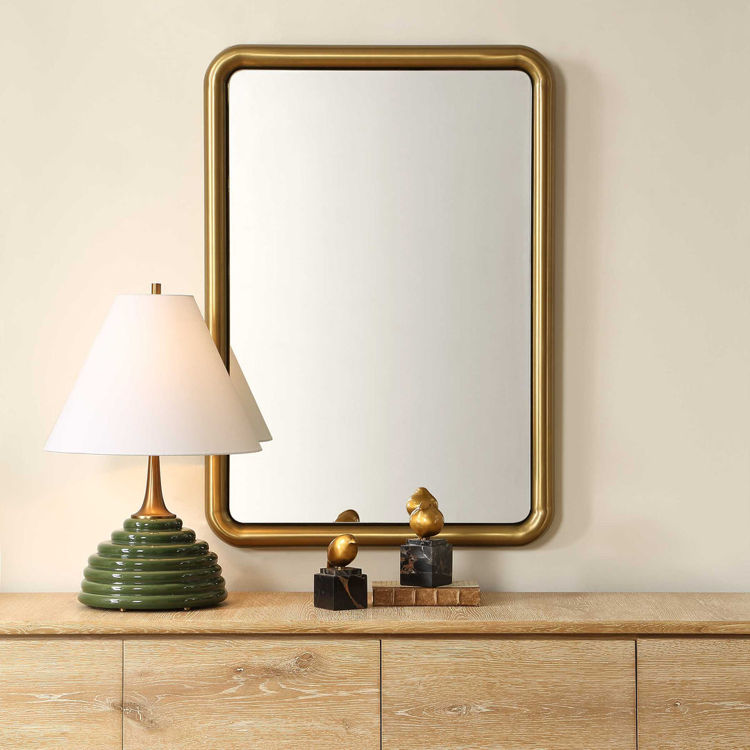 Atkinson Modern Brass Mirror