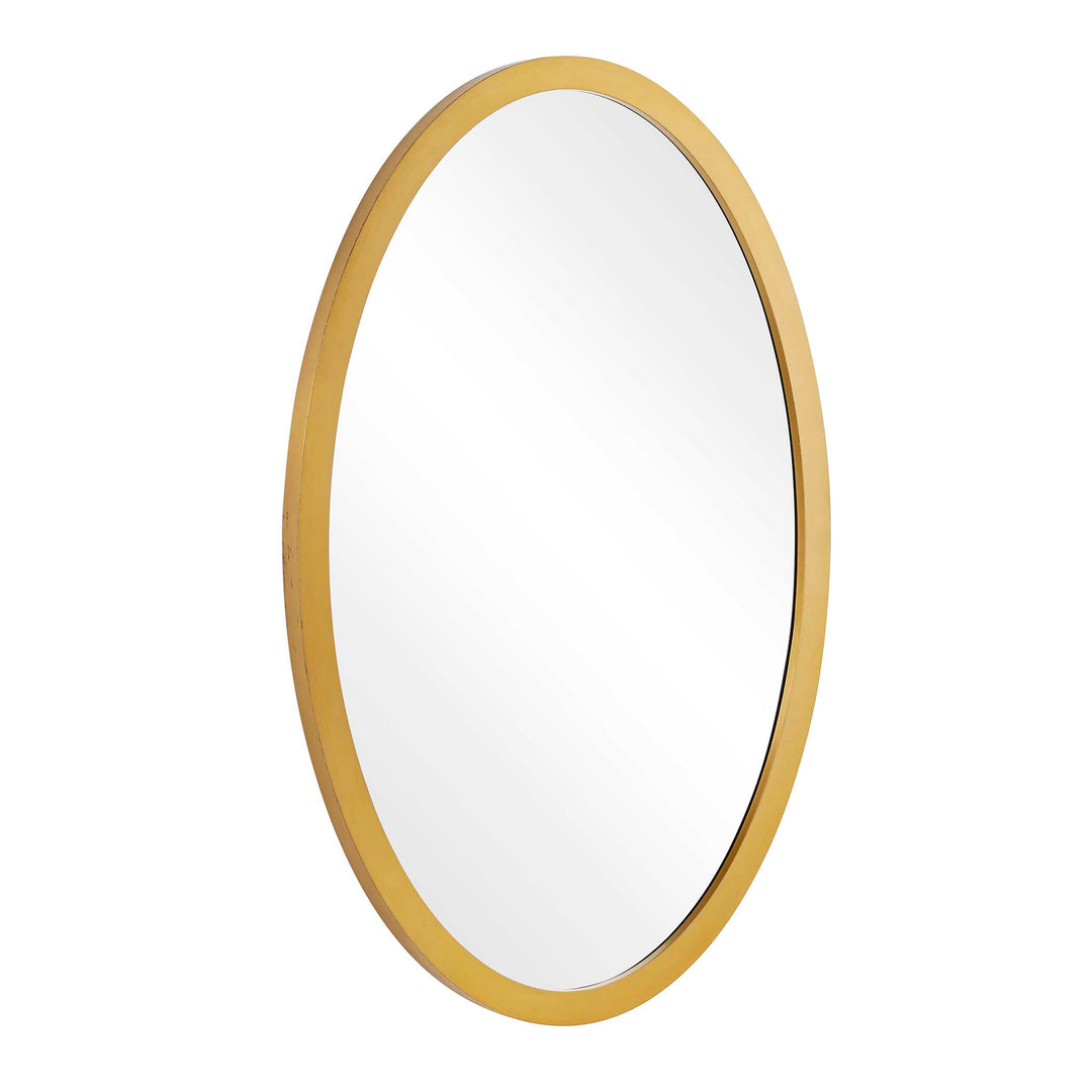Elstree Antique Brass Oval Mirror