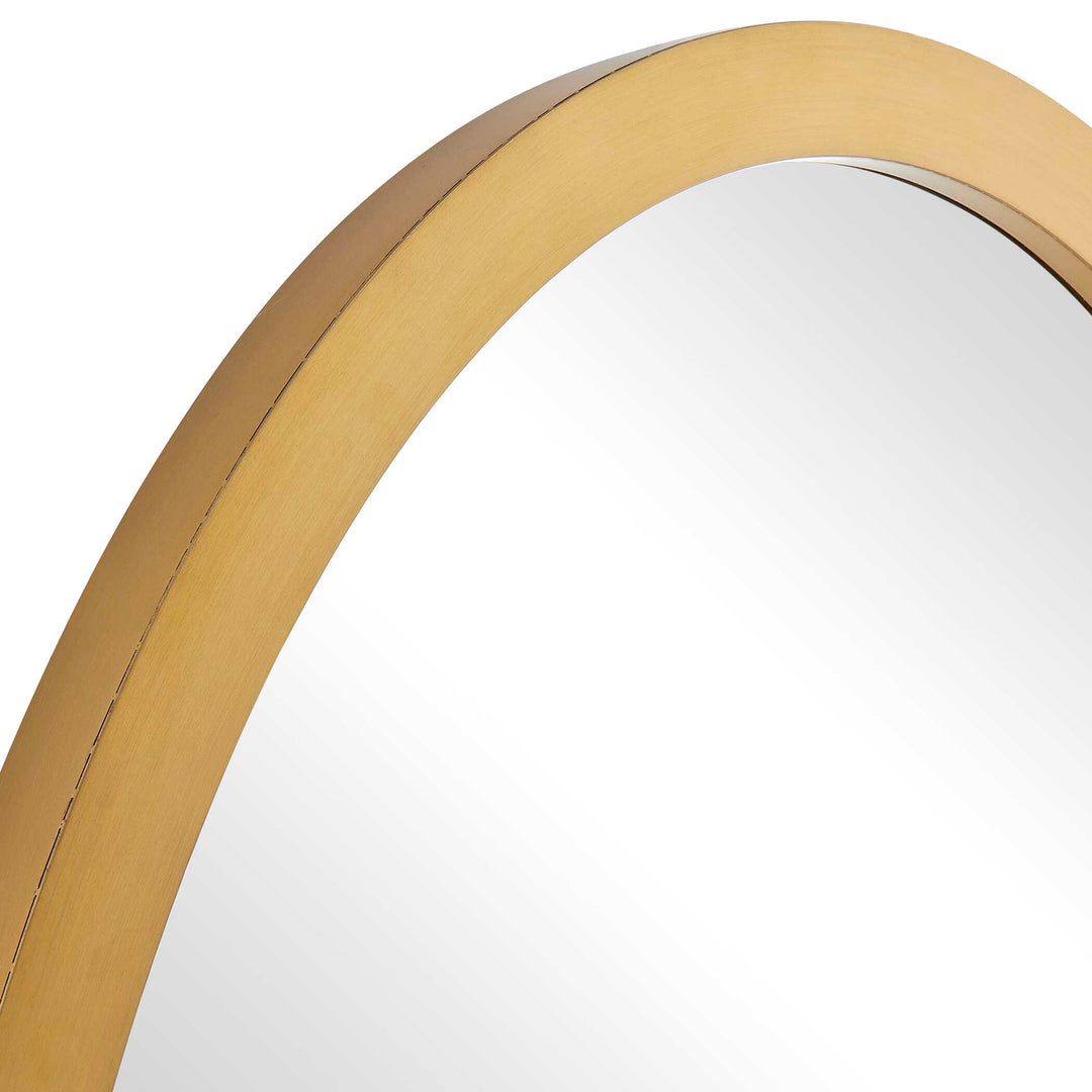 Elstree Antique Brass Oval Mirror