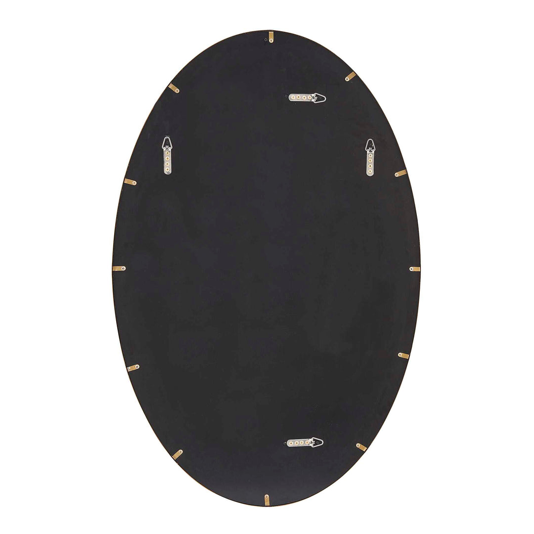 Elstree Antique Brass Oval Mirror