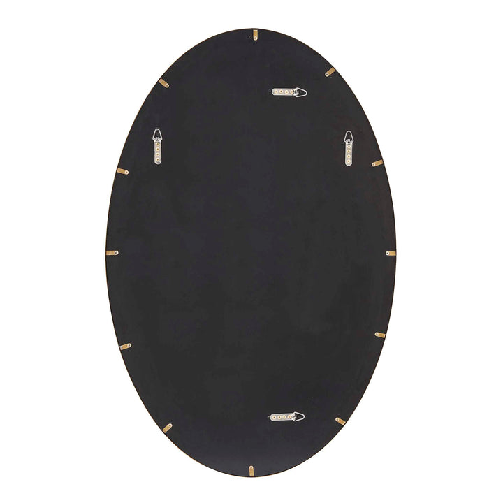 Elstree Antique Brass Oval Mirror