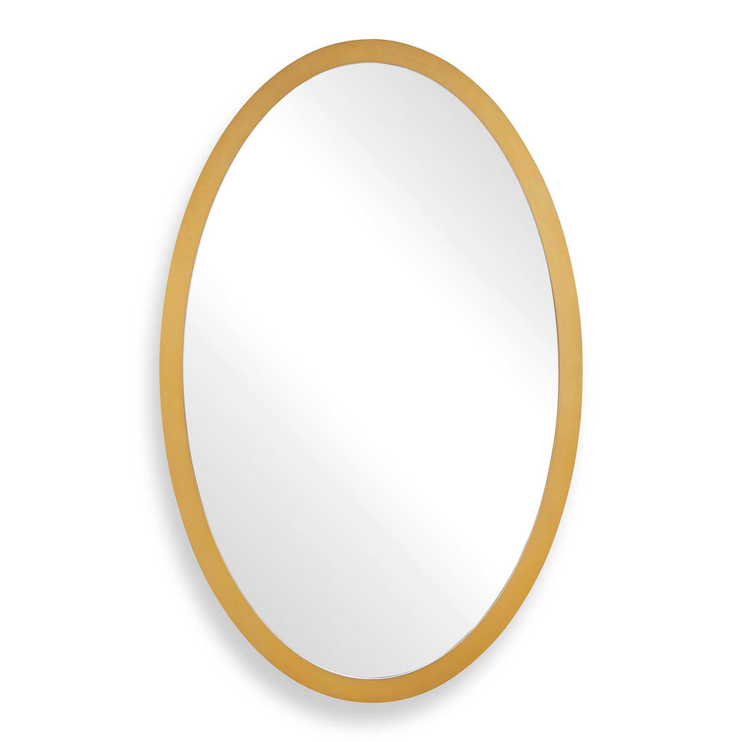 Elstree Antique Brass Oval Mirror
