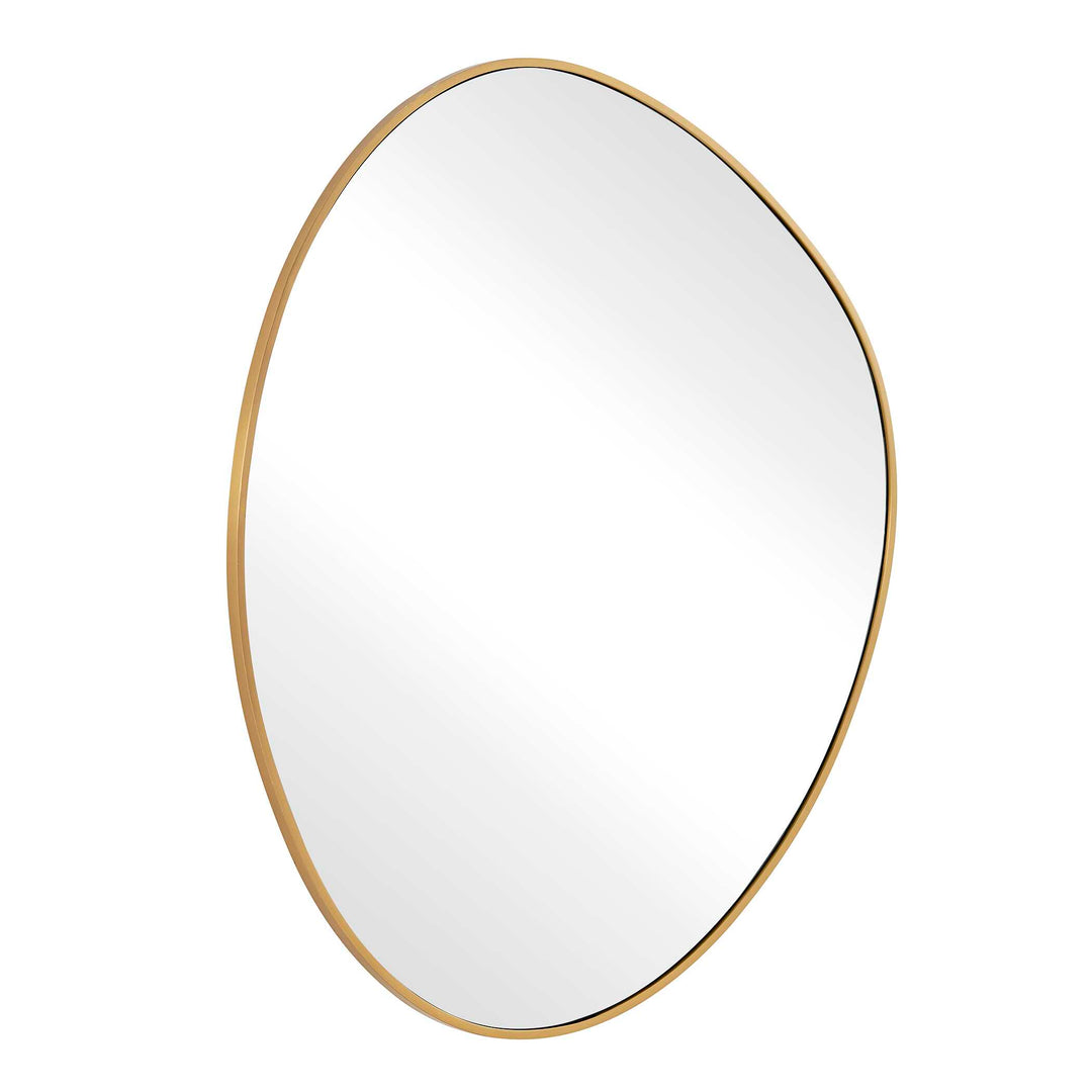 Distort Antique Brass Mirror