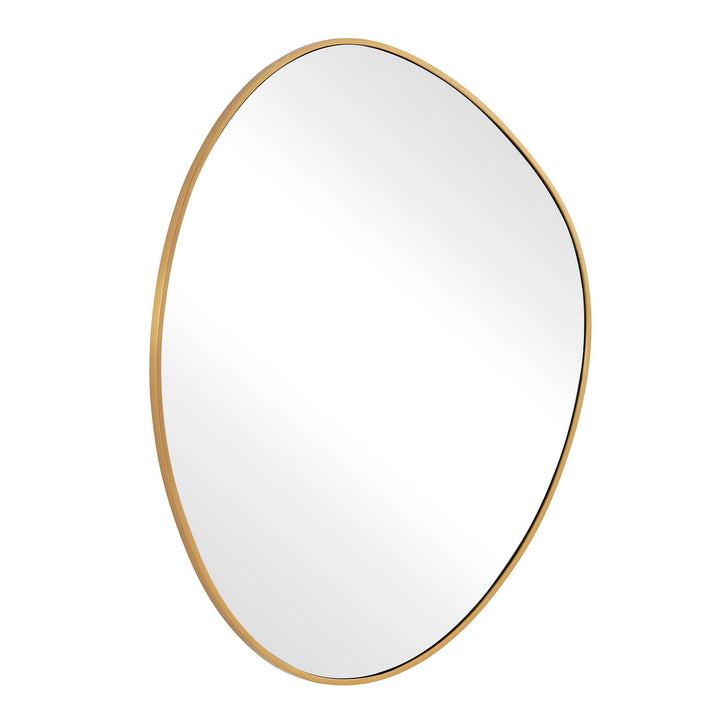 Distort Antique Brass Mirror