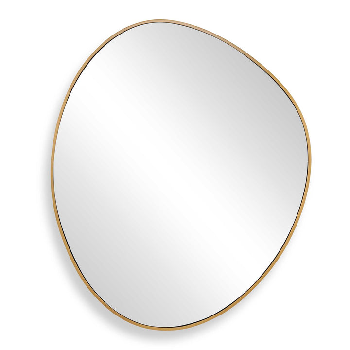 Distort Antique Brass Mirror