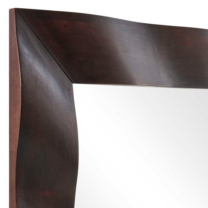 Wrinkle Wavy Wood Mirror