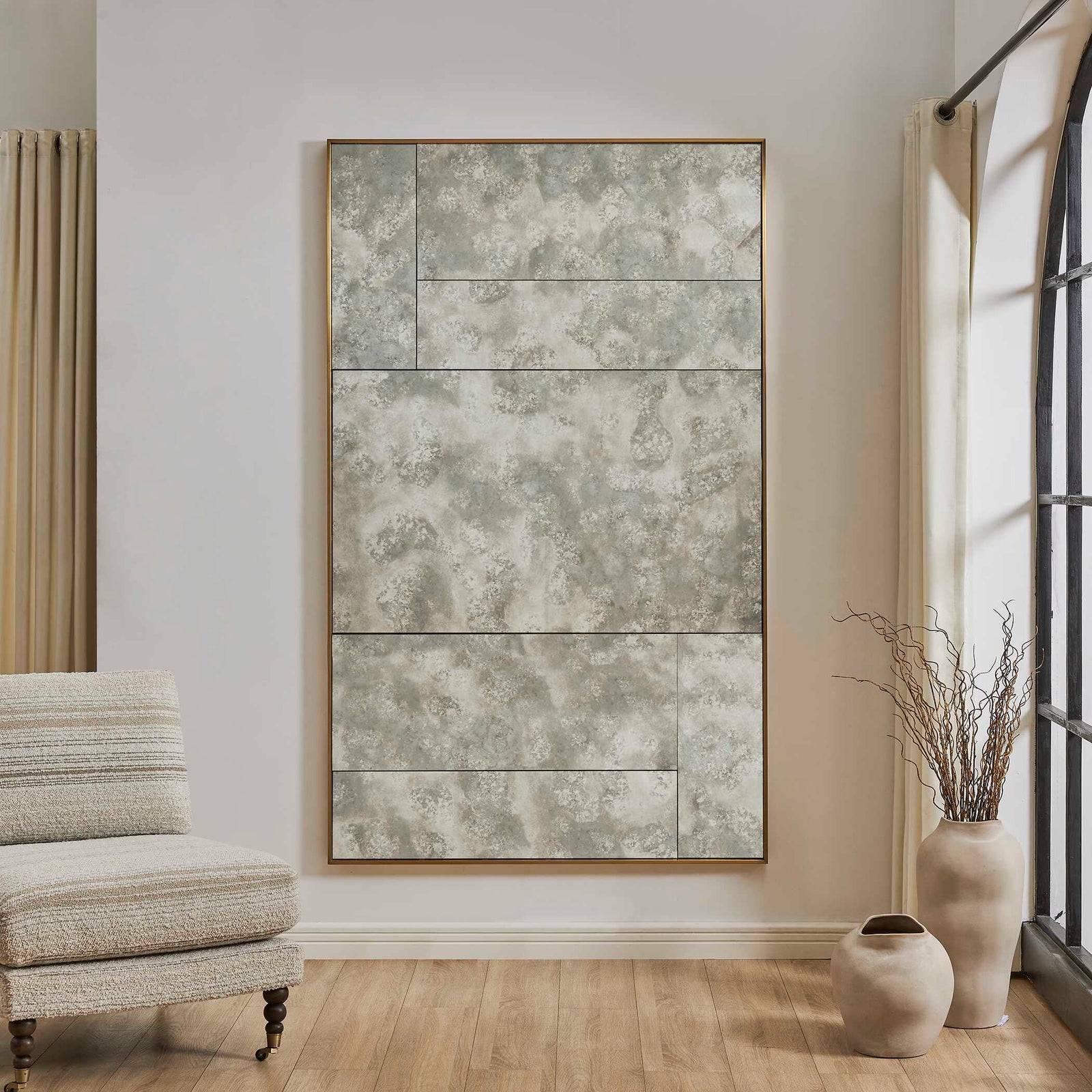 Rally Oversized Antiqued Mirror