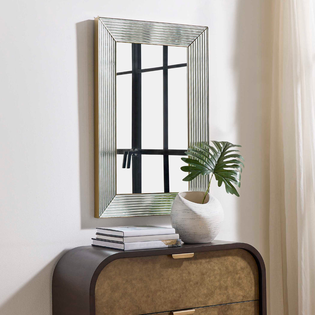 Illuminate Antique Brass Mirror