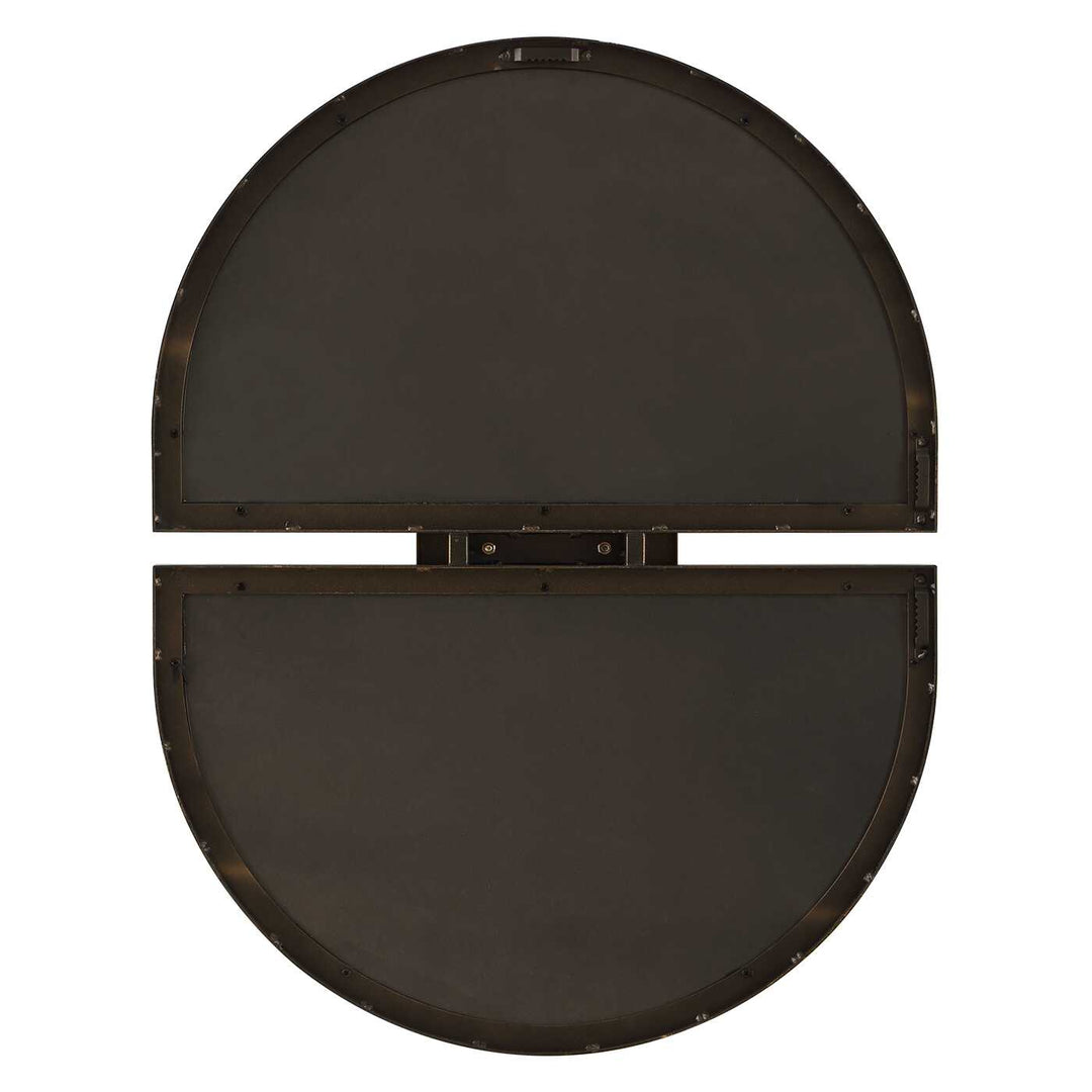 Encase Modern White Oval Mirror