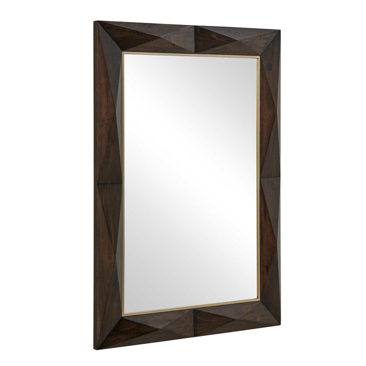 Diamond in the Rough Wood Mirror