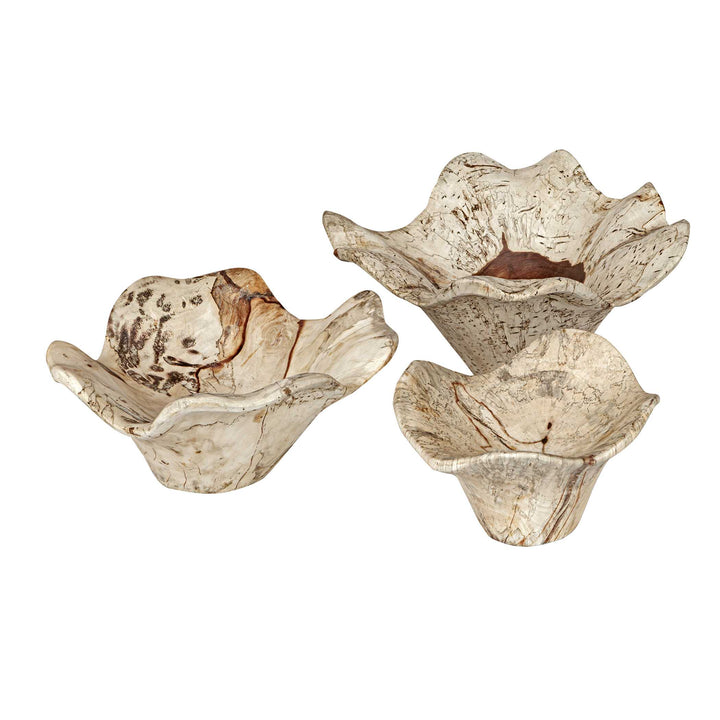 Teo Bleached Wood Wall Decor Set of 3