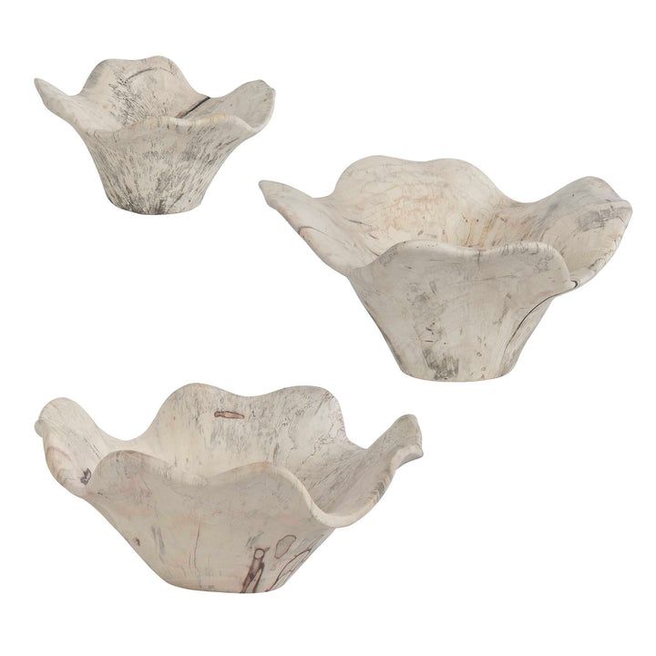 Teo Bleached Wood Wall Decor Set of 3