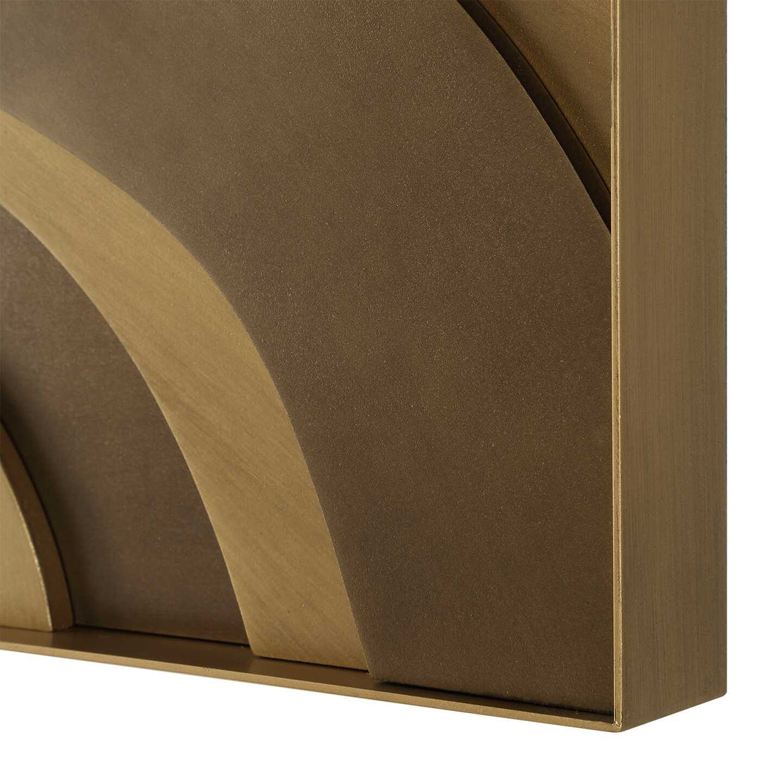 Golden Terrain Wooden Wall Decor Set of 2