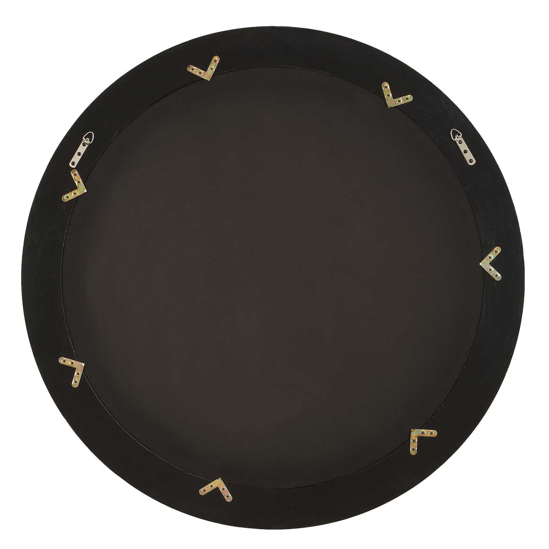 Frontier Round Wood Mirror