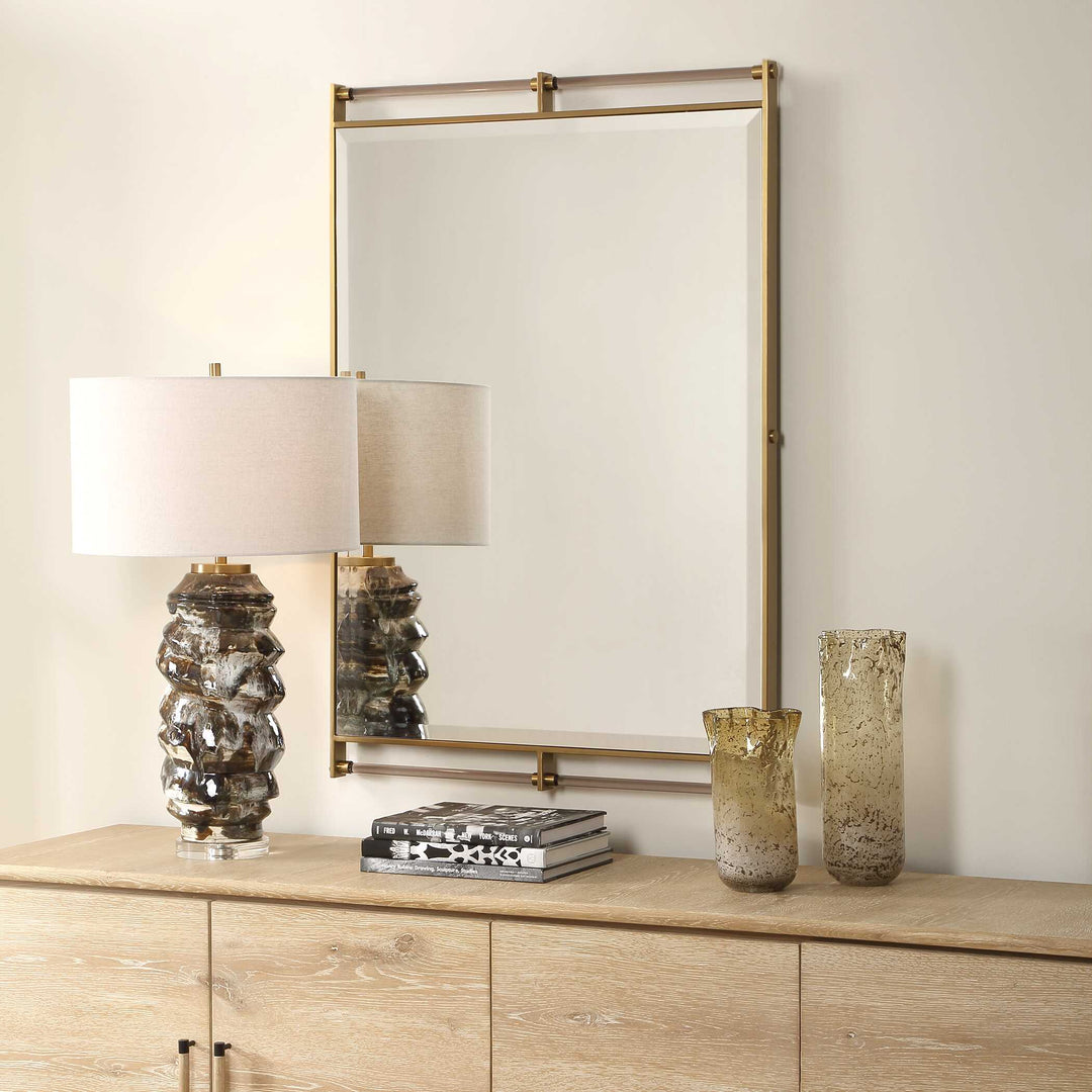 Ripoll Antique Brass Mirror