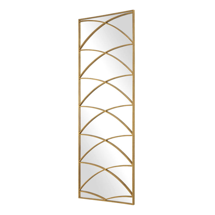 Crossed Up Gold Full Length Mirror