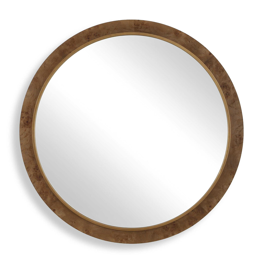 Cleveland Round Burl Wood Mirror
