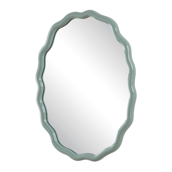 Isly Robin'S Egg Blue Oval Mirror