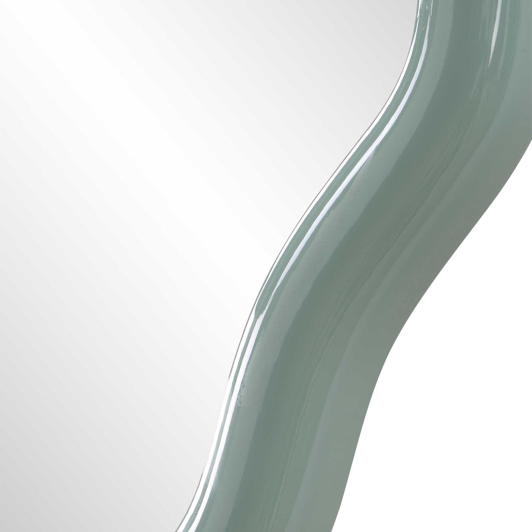 Isly Robin'S Egg Blue Oval Mirror