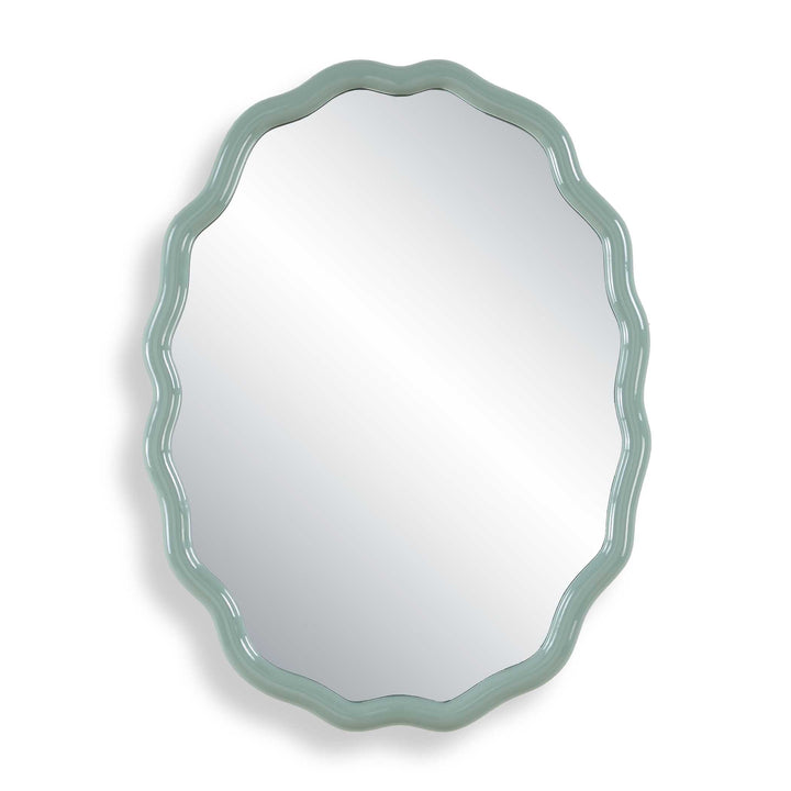 Isly Robin'S Egg Blue Oval Mirror