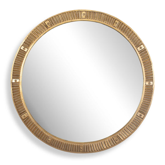 Heart Of Gold Round Mirror