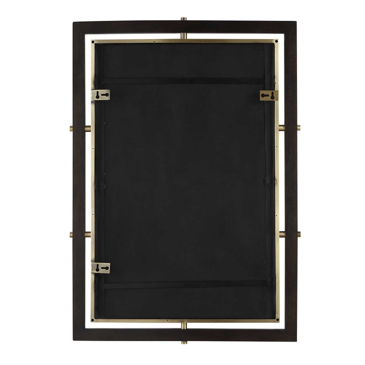 Bach Walnut & Brass Rectangle Mirror