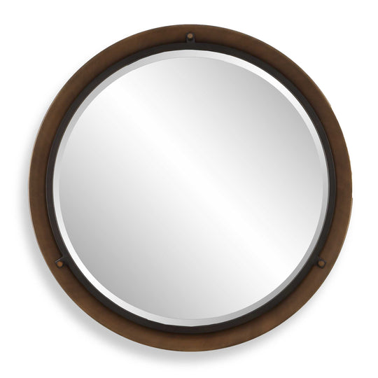 Porthole Bronze Round Mirror