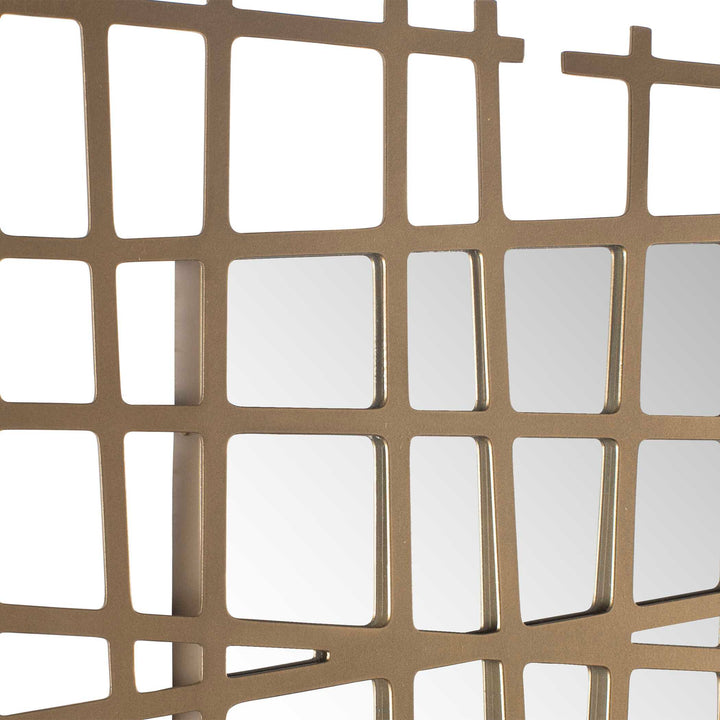 Golden Intersection Mirrored Wall Decor