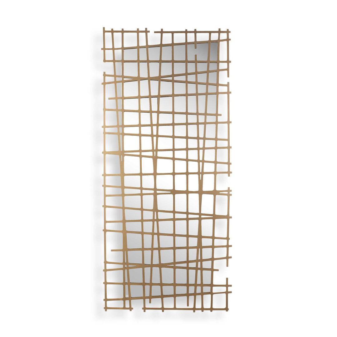 Golden Intersection Mirrored Wall Decor