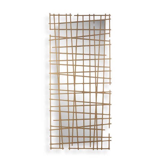 Golden Intersection Mirrored Wall Decor