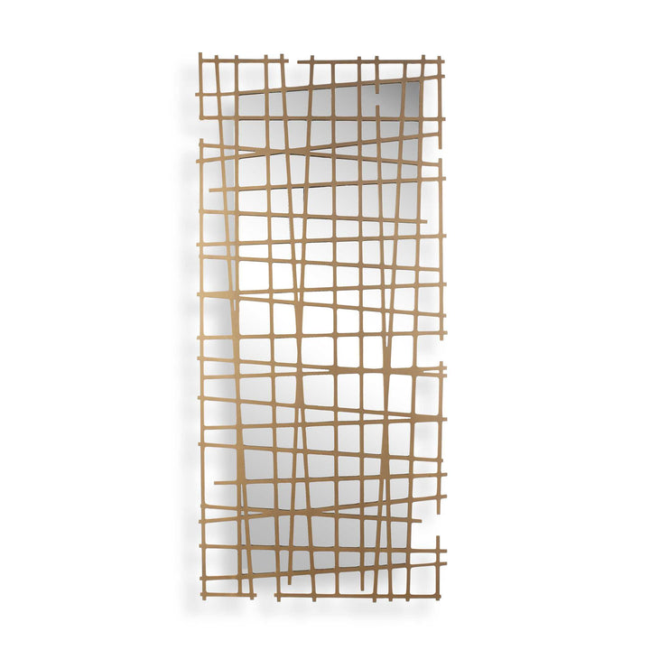 Golden Intersection Mirrored Wall Decor