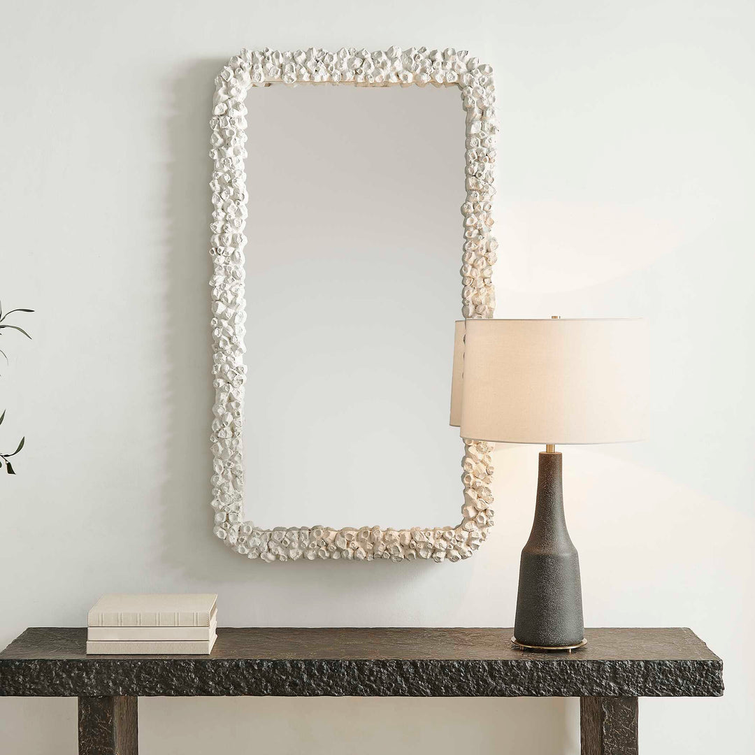 Barnacle Rectangular White Mirror