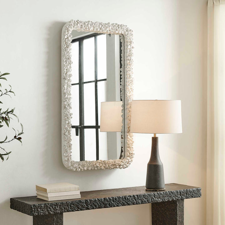 Barnacle Rectangular White Mirror