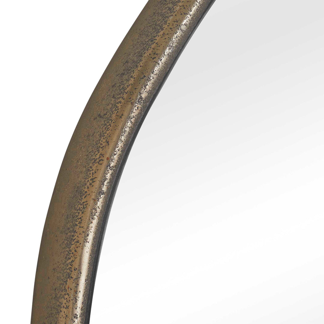 Lowen Round Brass Mirror
