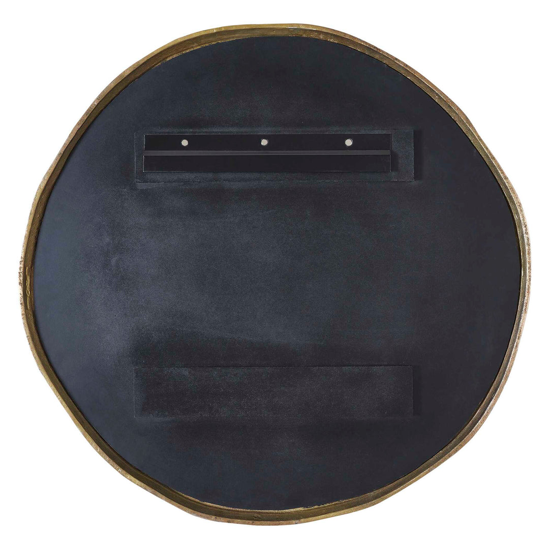 Lowen Round Brass Mirror
