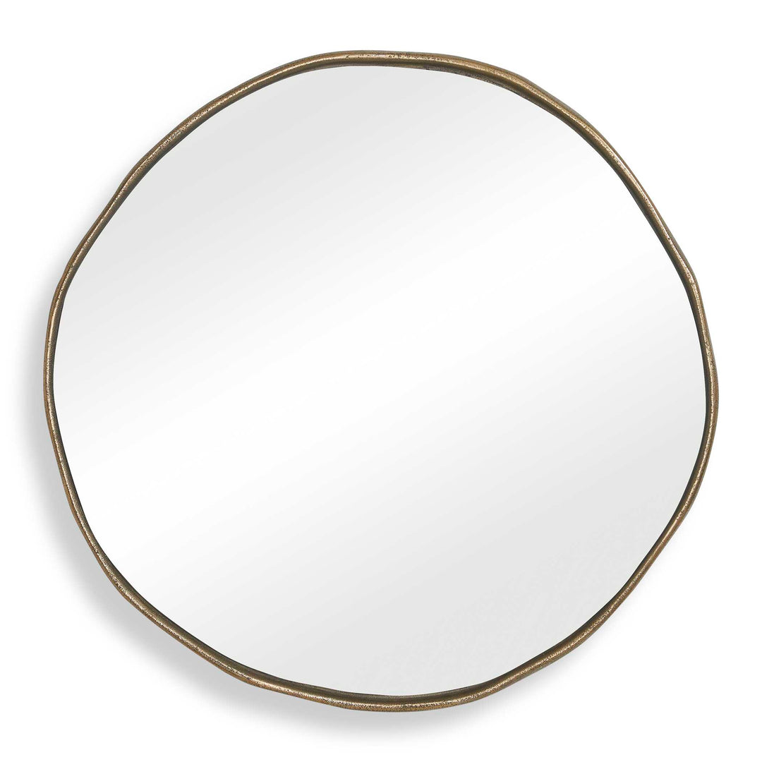 Lowen Round Brass Mirror