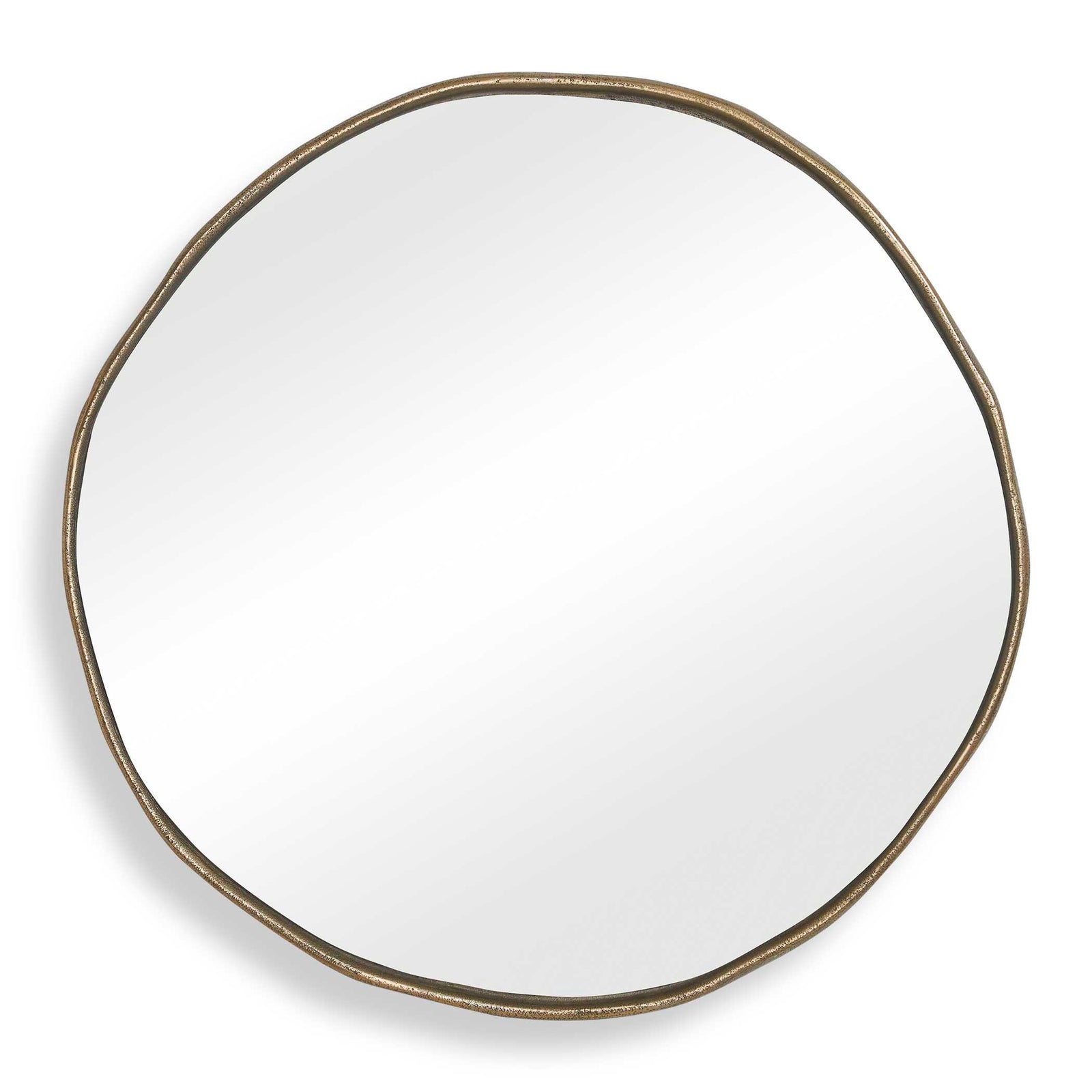 Lowen Round Brass Mirror