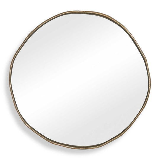 Lowen Round Brass Mirror