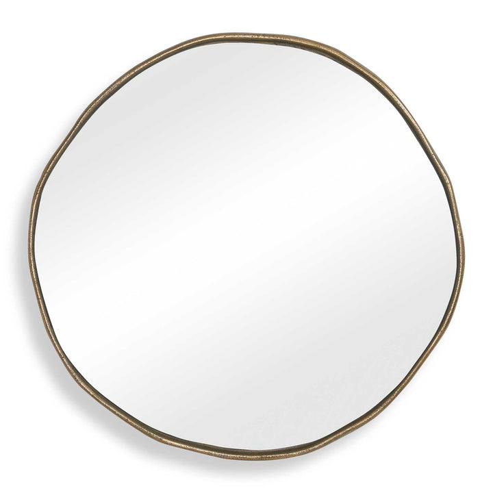 Lowen Round Brass Mirror