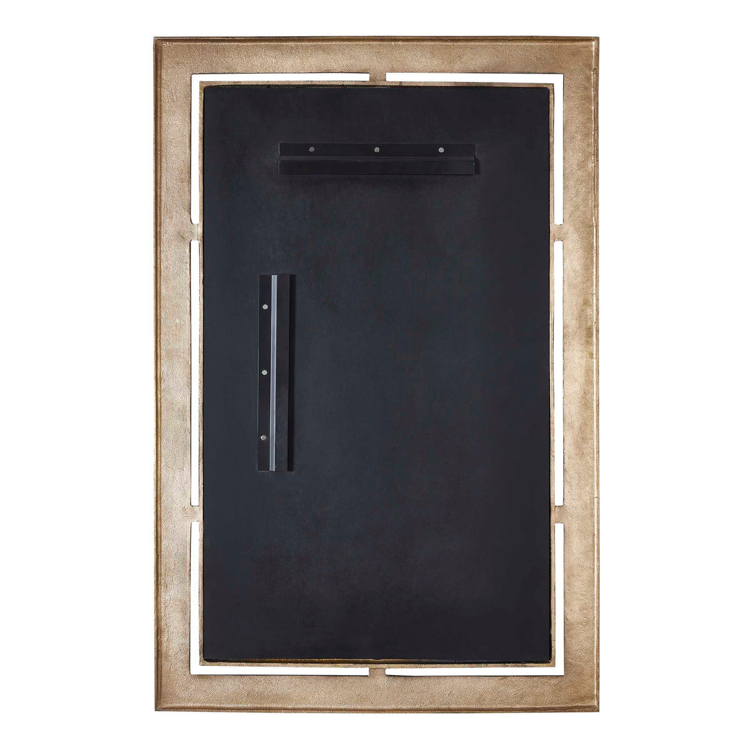 Guerra Walnut & Brass Mirror