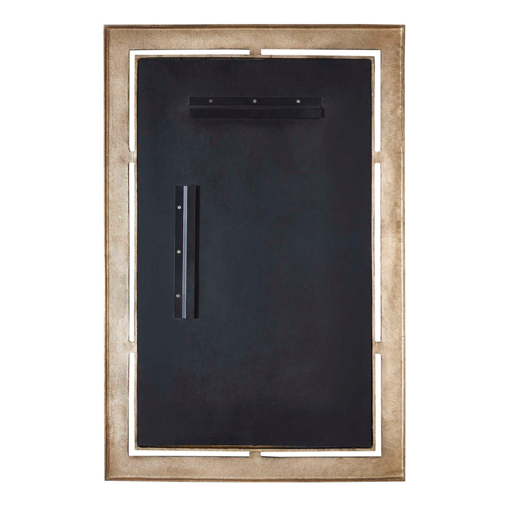 Guerra Walnut & Brass Mirror