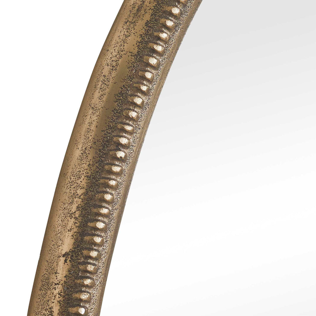 Ellis Beaded Brass Oval Mirror