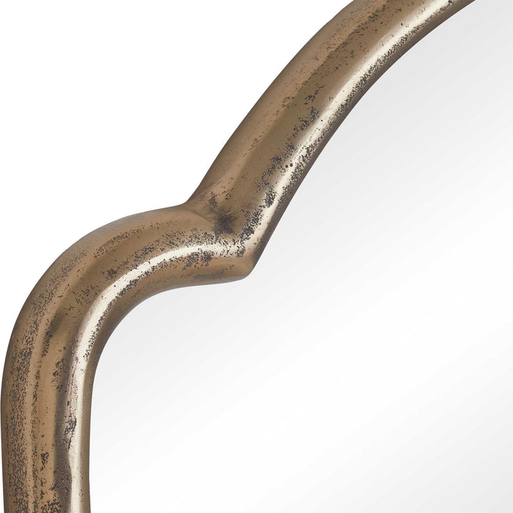 Naomi Antique Brass Mirror